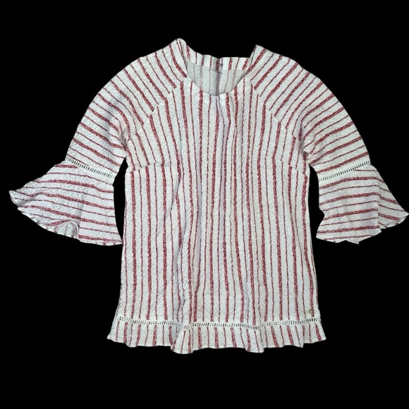 Princess Cruise Line Swimsuit Coverup Large Red White Gauze Pullover Beach Pool - Picture 1 of 10